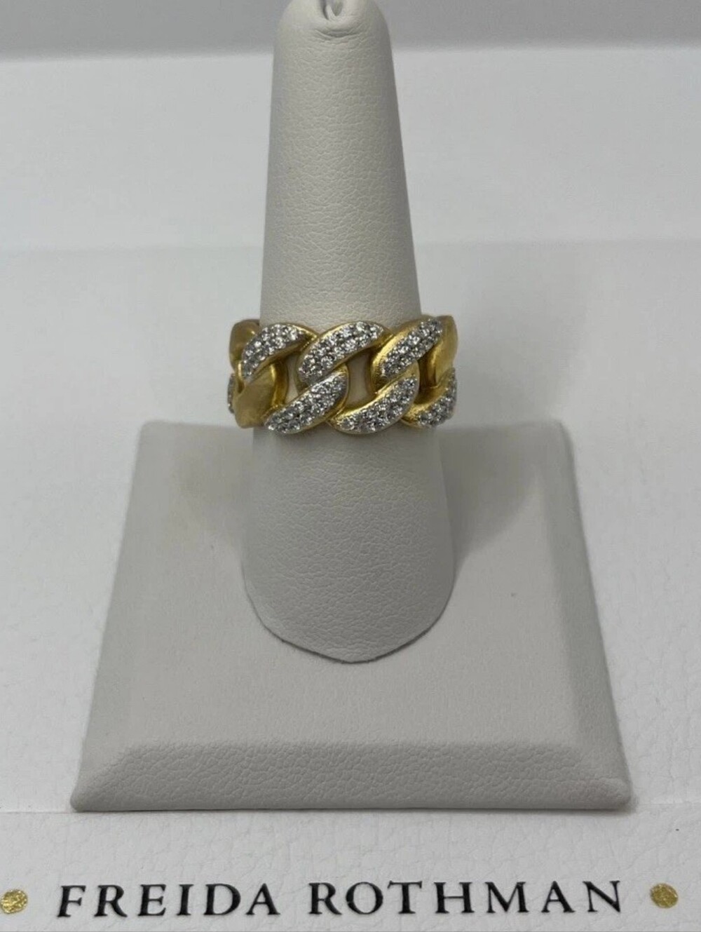 Freida RothmanPave Chain Link Ring .925